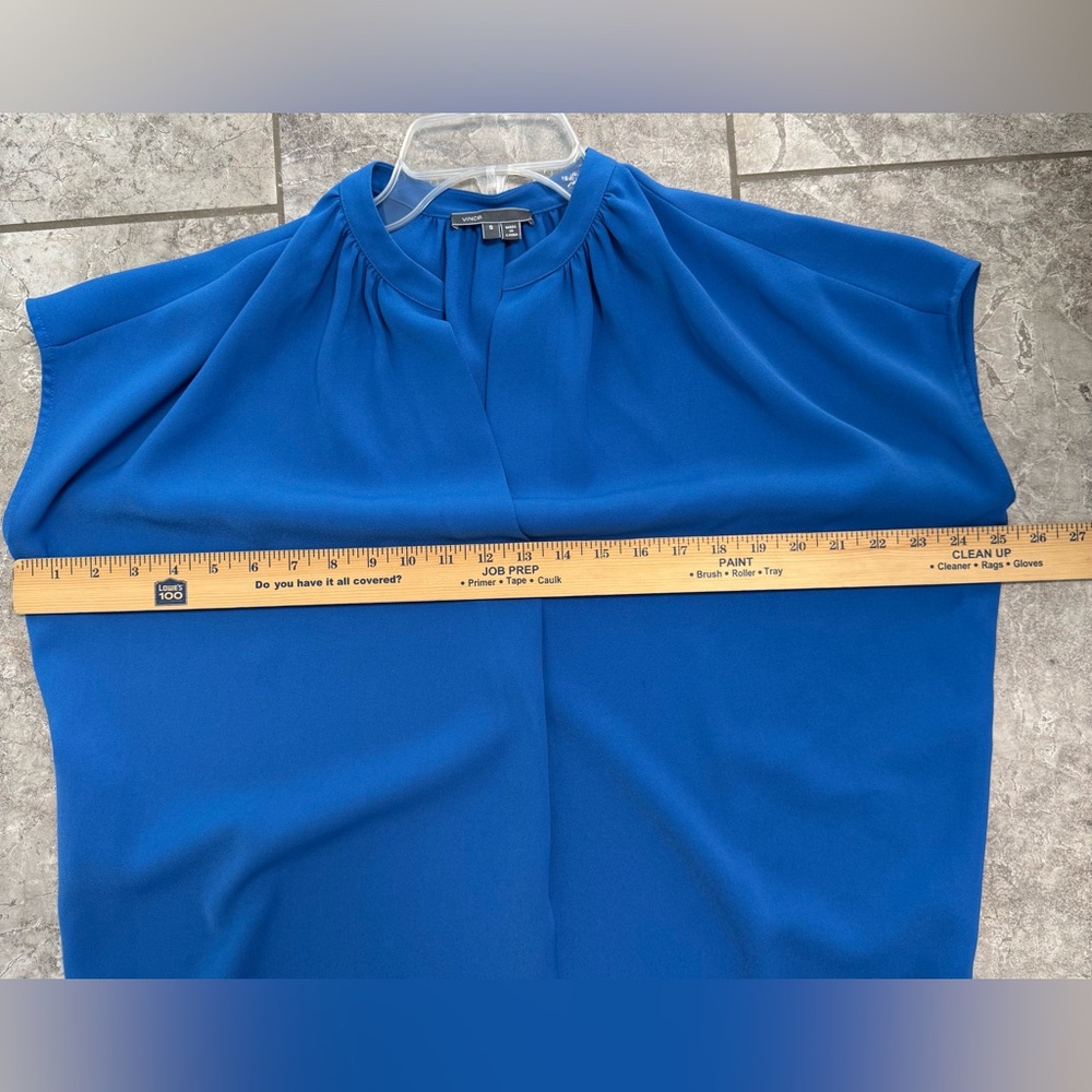 Vince Blue Popover Poplin Dress Sz Small Flaw - Picture 8 of 10